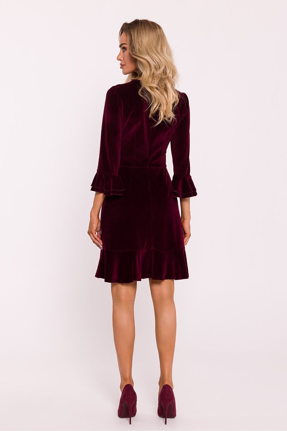 Chic Elegant Velour Day Dress