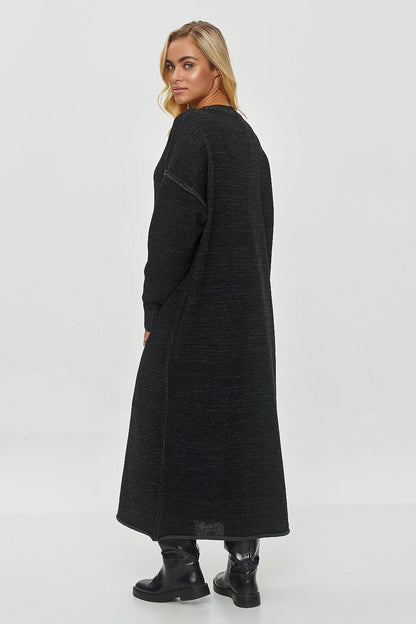 Chic Oversized Melange Sweater Dress